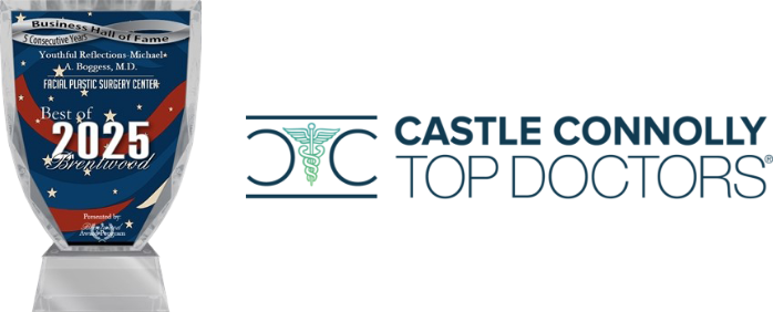 Best of 2025 Facial Plastic Surgery Center award and Castle Connolly Top Doctors award.